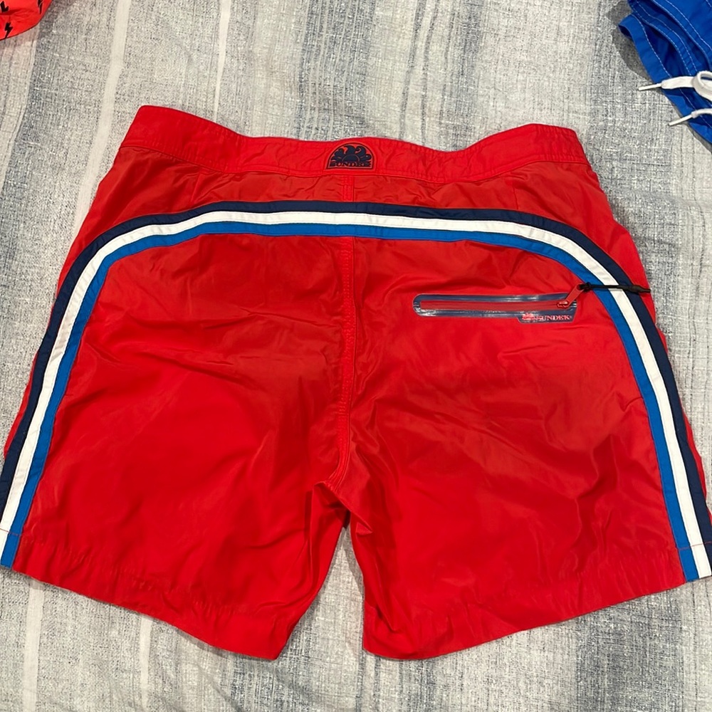Excellent condition Sundek red white and blue. Size 32 waist